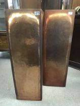 A pair of modern design 1980's American Perspex pedestals. Measuring 96cm in height x 68cm x 28cm