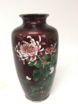 A Quality Japanese Cloisonné vase decorated with f