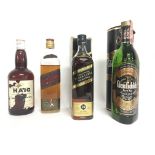 A collection of various whisky including Haig, Joh