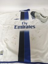 An official signed Chelsea football shirt and a football boot signed by John Terry (2)