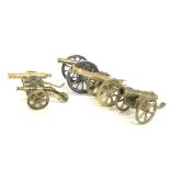 Various small brass cannons. Postage category B