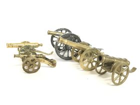 Various small brass cannons. Postage category B