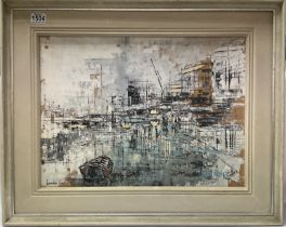 1970s Abstract view of the Thames London, indistin