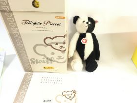 A limited edition teddy bear Pierrot with box and