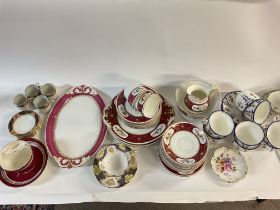 A collection of various part tea sets. Including r