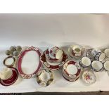 A collection of various part tea sets. Including r