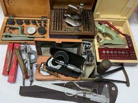 A collection of vintage watch tools etc. (D)