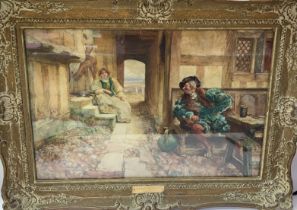 Edgar Bunday 1862-1922 gilt framed watercolour. 66