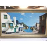 A modern British oil on board Cornish view by Coli