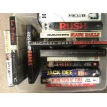 A box of signed autobiography books including Ross