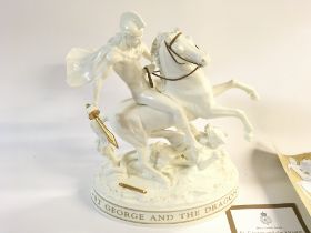 Royal Worcester st George and the dragon figurine. Limited edition 2 of 50. Made on behalf of the