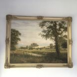 A 20th century oil painting on canvas rural scene