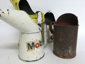 Various vintage motoring oil jugs , postage cat C