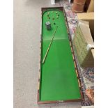 Table top Bagatelle table billiards game with ball
