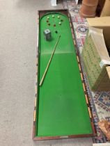 Table top Bagatelle table billiards game with ball