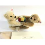 A Steiff bear limited edition. Two bears playing w