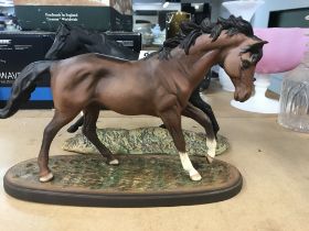 Two Royal Doulton ceramic horse black Bess and the