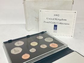 A 1992 Royal Mint proof set to include the table a