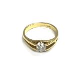 An 18ct gold diamond set ring approx .5ct and 5.6g