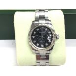 Rolex Lady datejust watch ref 179174. Case is 26mm