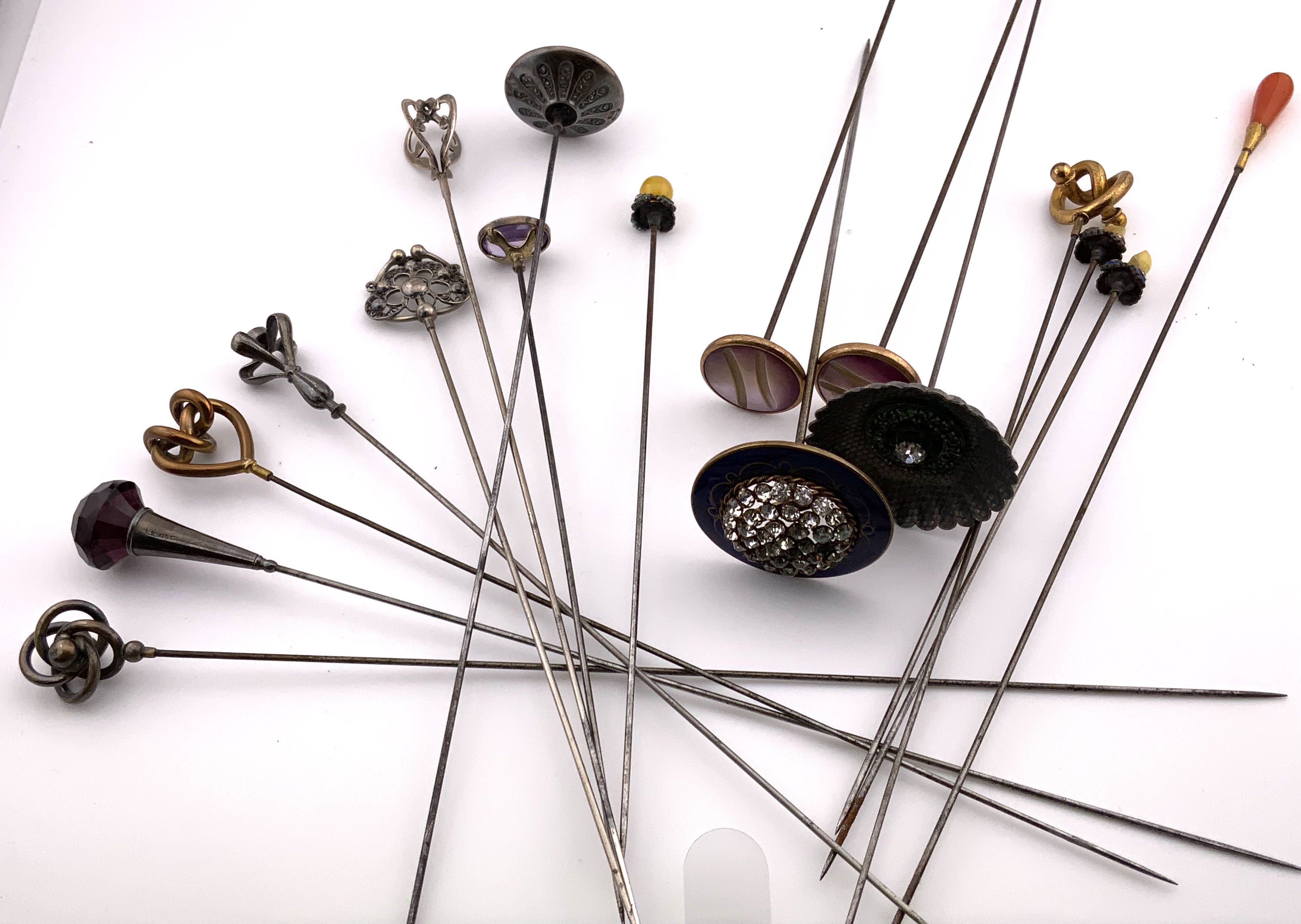 A good collection of various Hatpins.