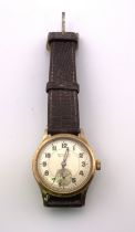 A 9ct gold cased Bravingtons Wetrista wristwatch. (A)