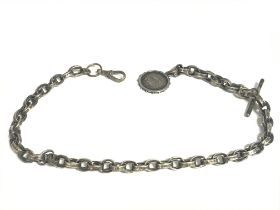 Silver sterling watch chain , postage category A