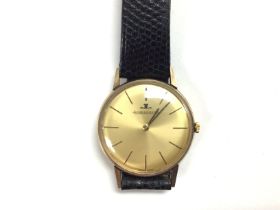 A Jaeger LeCoultre men's vintage gold dress watc