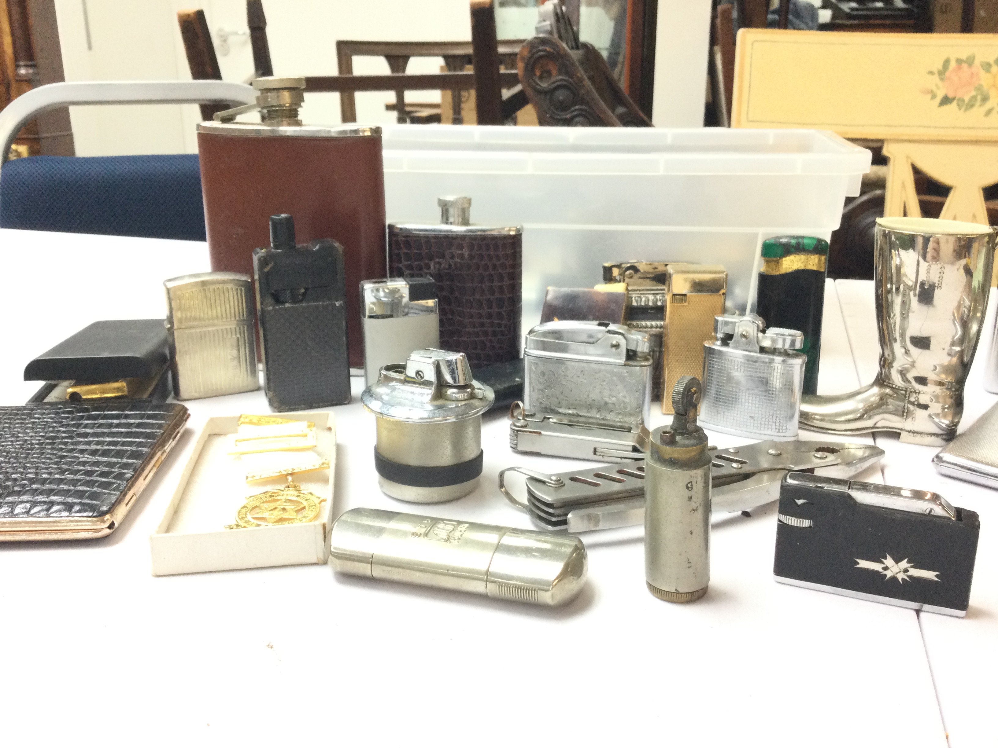 A collection of hip flasks, tools and lighters - Image 3 of 4