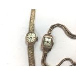 Two 9ct gold watches total weight 33g