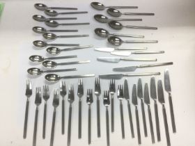 A suite of Erik Herlow, Copenhagen, designed stainless steel cutlery. 42 pieces. Shipping category