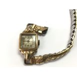 A vintage ladies 9ct gold watch. 17.9g Not seen wo