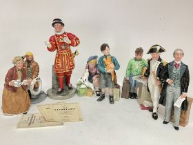 A collection of Royal Doulton porcelain figurines