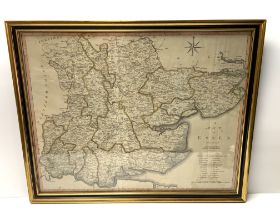 A Gilt framed J.Cary Map of Essex, 1805. 58cm x 48cm. (D)