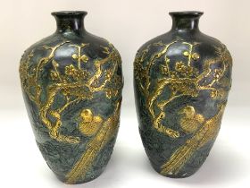 A pair of modern tradition style Chinese bronze va