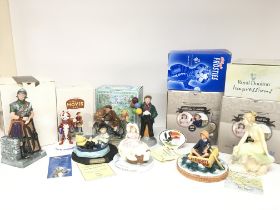 A collection of Royal Doulton figures including Th