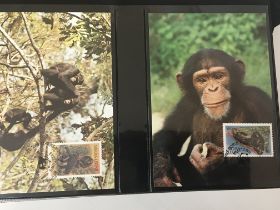 Two albums of world Wild Life Fund stamp covers with information sheets. (2)
