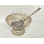 Oriental silver bowl ,diameter of 17.5cm, 12cm tal