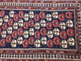 An unusual patterned rug. 173x105cm. Postage D