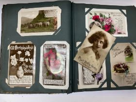 well presented Edwardian /Victorian album of postcards. (C).