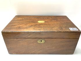 A Victorian mahogany writing slope. (Catagory D). NO RESERVE