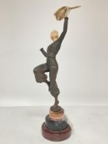 Paul Philippe French Art Deco spelter statue of a