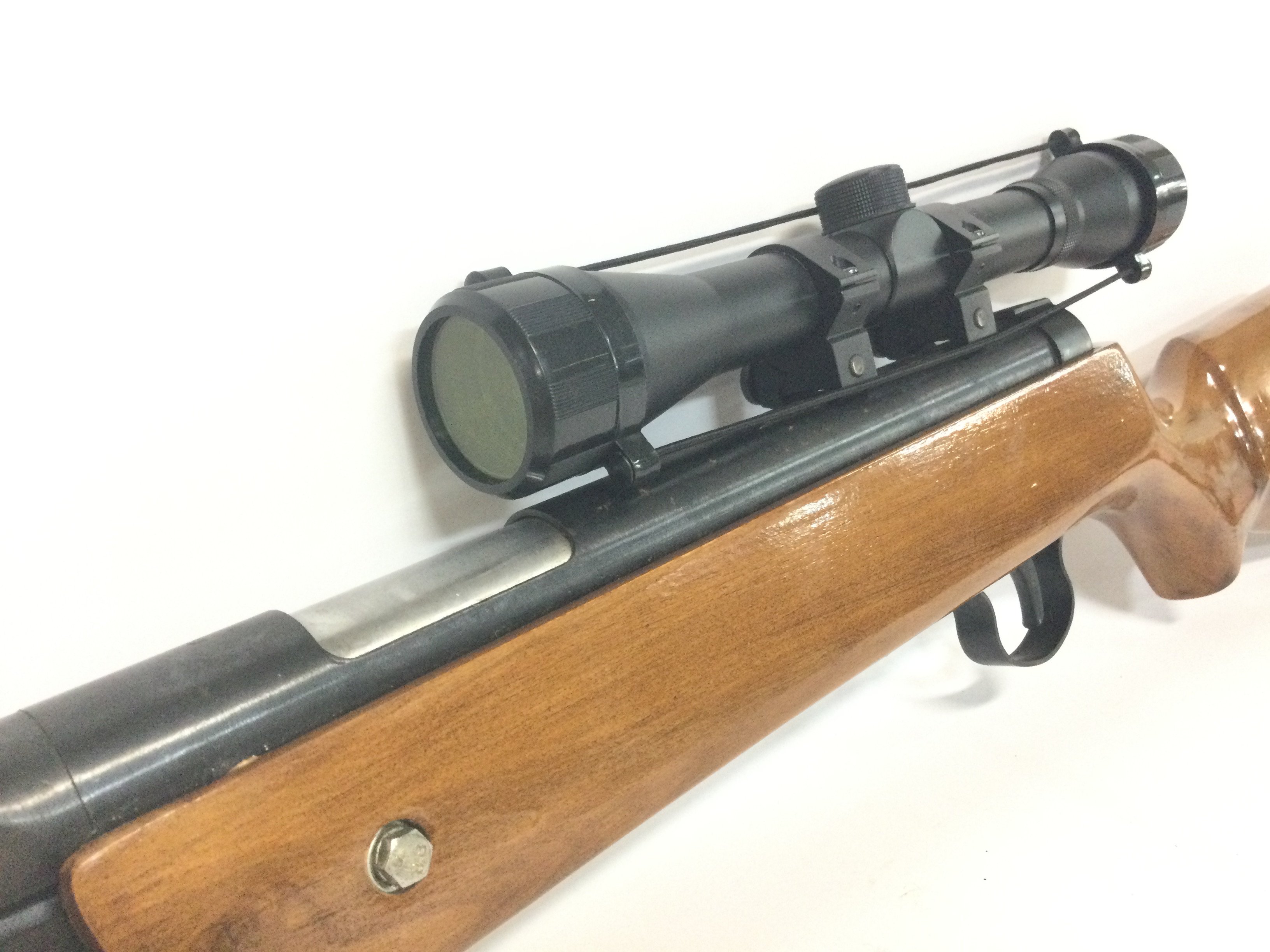 An unmarked air rifle with sight, including soft case and a boxed Dragon Claw Clamp on Bipod - Image 2 of 5