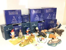 A collection of Royal Doulton figures including No