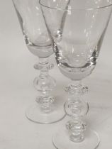 A pair of 18th Century style drinking glasses with