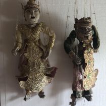 A collection of Indonesian puppets.