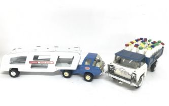 Triang milk truck and Tonka car transporter, posta
