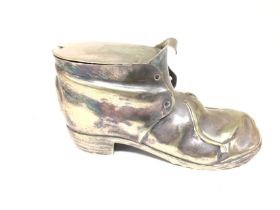 A silver-plated old boot. 17x9cm. Postage B