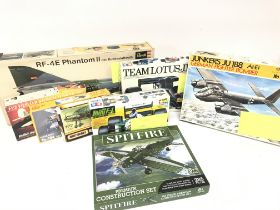 A collection of assorted model planes and cars inc