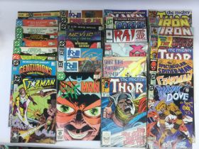 A collection of vintage Marvel and DC comics. Ship